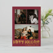 Eenvoudig Prettige feestdagen Rood Verticaal 3 Fot (Staand Voorkant)