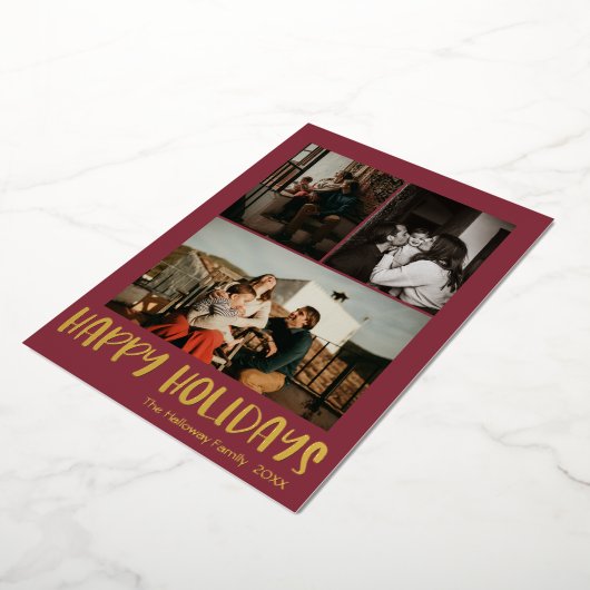 Eenvoudig Prettige feestdagen Rood Verticaal 3 Fot (Gedraaid)