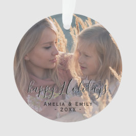 Eenvoudig Prettige feestdagen script, volledige ke Ornament