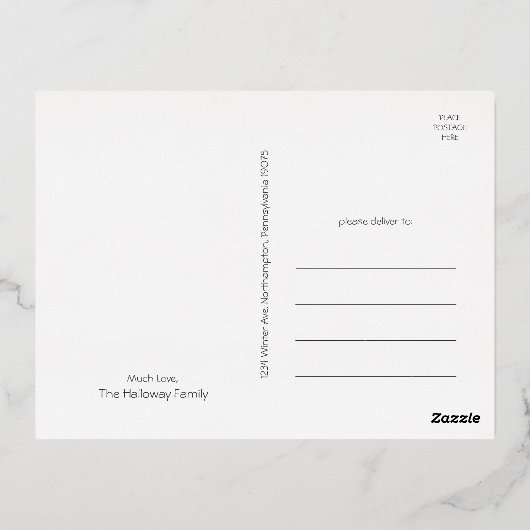 Eenvoudig Prettige feestdagen volledig verticaal f (Achterkant)