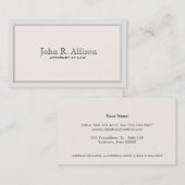 Eenvoudig procureur-artikel met Visitekaartje aan  (Voorkant / Achterkant)