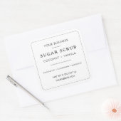 Eenvoudig Productlabel Vierkante Sticker (Envelop)