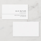 Eenvoudig Professional-minimalistisch wit Visitekaartje (Voorkant / Achterkant)