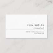 Eenvoudig Professional-minimalistisch wit Visitekaartje (Voorkant)