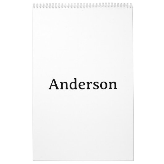 Eenvoudig Professioneel 17"x11" Eén Pagina Medium  Kalender (Hoes)