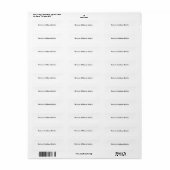 Eenvoudig professioneel 2,25" x 0,75" retouradres etiket (Full Sheet)