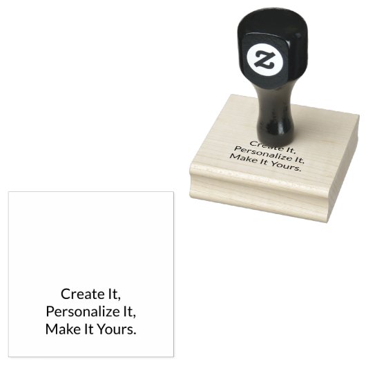 Eenvoudig professioneel 2,5" x 2,5" rubber stempel (Gestempeld)