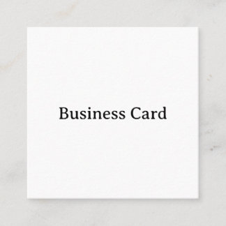 Eenvoudig professioneel 2,5" x 2,5" vierkante visitekaartje