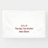 Eenvoudig Professioneel 2,5' x 4' Binnen Spandoek (Horizontaal)