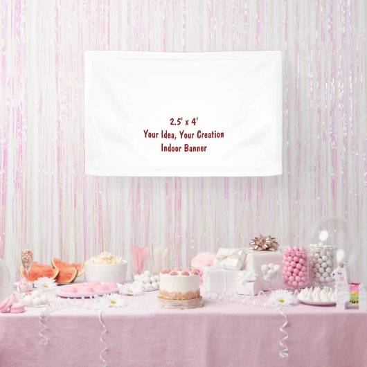 Eenvoudig Professioneel 2,5' x 4' Binnen Spandoek (Feest)