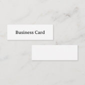 Eenvoudig professioneel 3.0" x 1.0" mini visitekaartje (Voorkant / Achterkant)