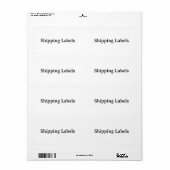Eenvoudig professioneel 3,75" x 2" verzending  etiket (Full Sheet)