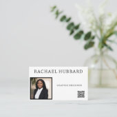 Eenvoudig professioneel aangepast Afbeelding, QR-c Visitekaartje (Staand voorkant)