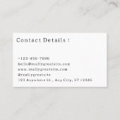 Eenvoudig professioneel aangepast Afbeelding, QR-c Visitekaartje (Achterkant)