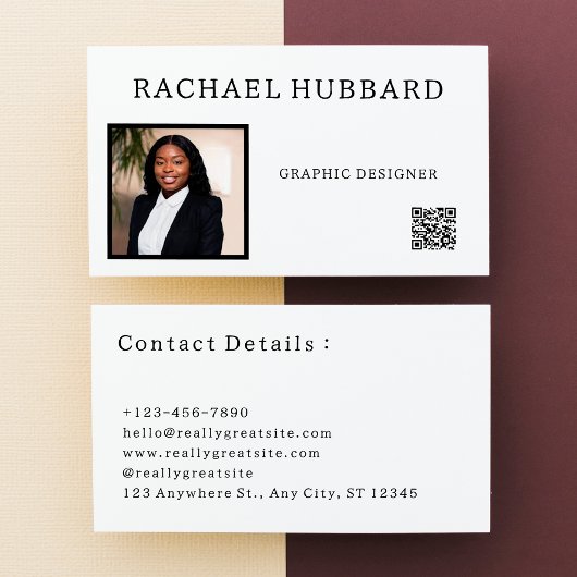 Eenvoudig professioneel aangepast Afbeelding, QR-c Visitekaartje