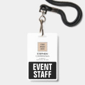Eenvoudig professioneel aangepast personeel voor e badge (Voorzijde met lanyard)