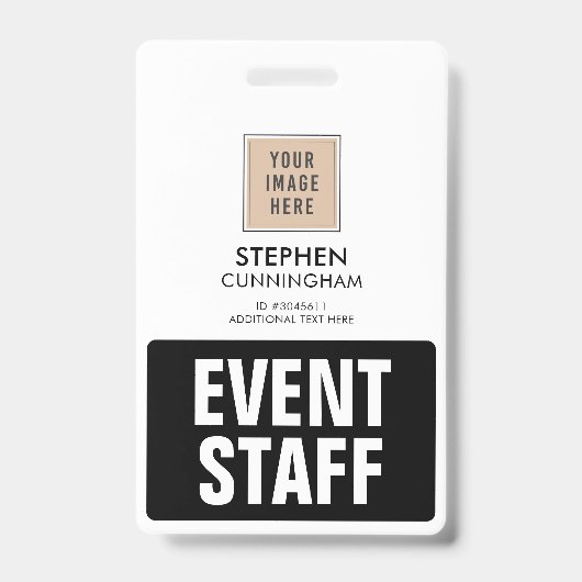 Eenvoudig professioneel aangepast personeel voor e badge (Voorzijde)