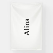 Eenvoudig professioneel bedrijf 4' x 6' Binnen Spandoek (Verticaal)