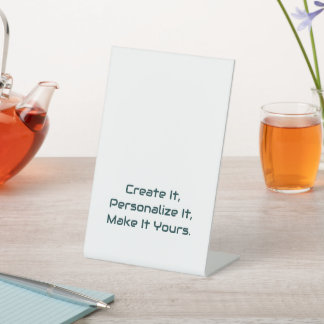Eenvoudig professioneel bedrijfs-kunststof voetstu reclamebord met voetstuk