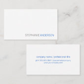 Eenvoudig Professioneel (Blauw) Visitekaartje (Voorkant / Achterkant)