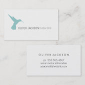 Eenvoudig professioneel/blauw vogelpictogram visitekaartje (Voorkant / Achterkant)