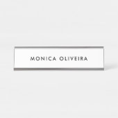 Eenvoudig professioneel bureau naambordje (Voorkant)