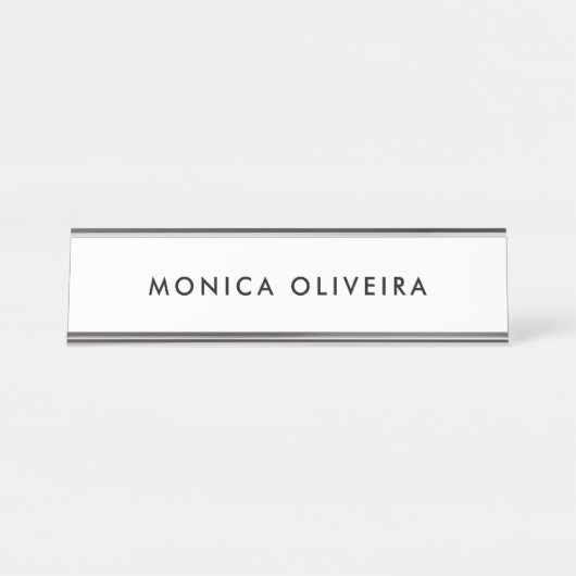 Eenvoudig professioneel bureau naambordje (Voorkant)