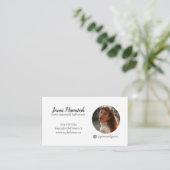 Eenvoudig professioneel cirkelportret en Logo Visitekaartje (Staand voorkant)