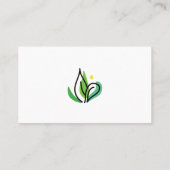 Eenvoudig professioneel cirkelportret en Logo Visitekaartje (Achterkant)