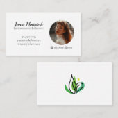 Eenvoudig professioneel cirkelportret en Logo Visitekaartje (Voorkant / Achterkant)