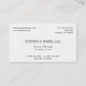 Eenvoudig professioneel en klassiek wit visitekaartje (Voorkant)