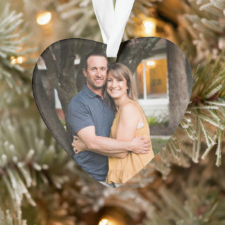 Eenvoudig Professioneel Foto Acrylaat Hart Ornament