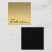 Eenvoudig professioneel goud Metallic Vierkante Visitekaartje (Voorkant / Achterkant)