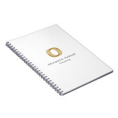 Eenvoudig professioneel gouden logo ondernemer notitieboek (Rechterzijde)