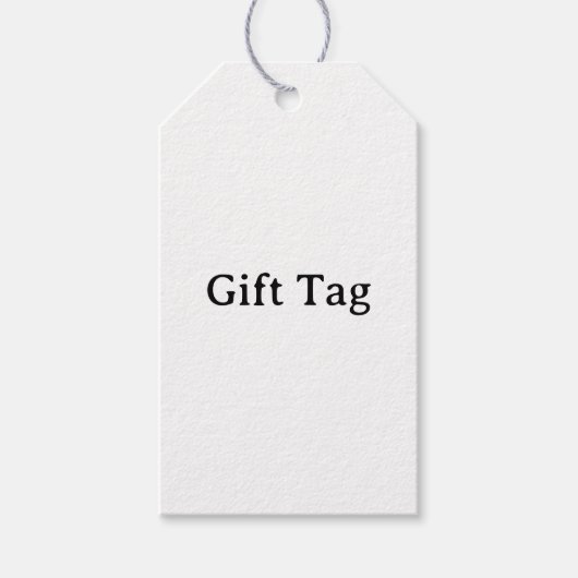 Eenvoudig Professioneel Grijs Touw Mat Cadeaulabel (Voorkant)