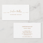 Eenvoudig professioneel handgeschreven visitekaart visitekaartje (Voorkant / Achterkant)