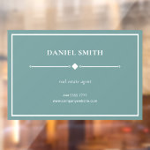 Eenvoudig professioneel kantoor witte frame zeegro raamsticker (Vel 2)