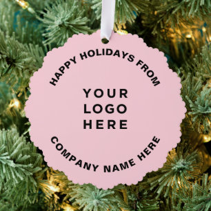 Eenvoudig professioneel kerstboom zakelijk logo ornament kaart