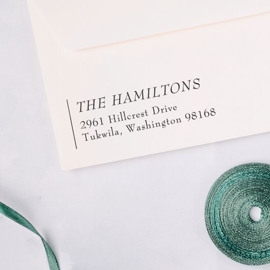 Eenvoudig professioneel links uitgelijnd retouradr  zelfinktende stempel