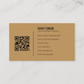 Eenvoudig Professioneel Logo QR Code Goud Bedrijf Visitekaartje (Achterkant)