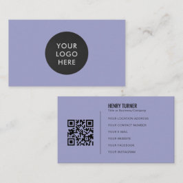 Eenvoudig Professioneel Logo QR Code Lavendel Bedr Visitekaartje