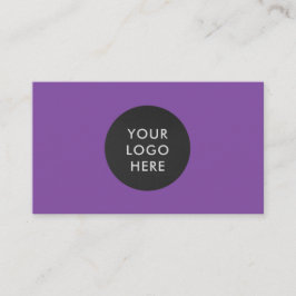 Eenvoudig Professioneel Logo QR Code Paarse Bedrij Visitekaartje