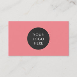 Eenvoudig Professioneel Logo QR Code Roze Bedrijf Visitekaartje