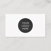 Eenvoudig Professioneel Logo QR Code Wit Bedrijf Visitekaartje (Voorkant)