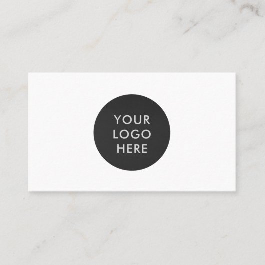 Eenvoudig Professioneel Logo QR Code Wit Bedrijf Visitekaartje (Voorkant)