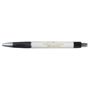 Eenvoudig Professioneel Luxe Wit Goud Script Pen