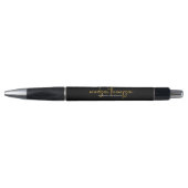 Eenvoudig Professioneel Luxe Zwart Goud Script Pen (Voorkant)