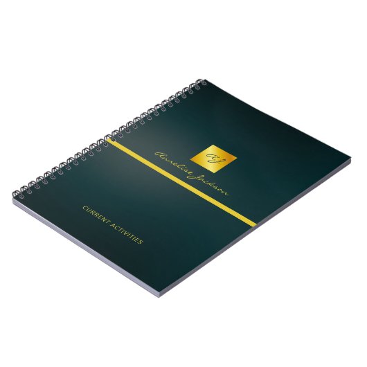 Eenvoudig professioneel merklogo notitieboek (Linkerzijde)