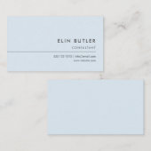 Eenvoudig professioneel minimalistisch paasblauw visitekaartje (Voorkant / Achterkant)