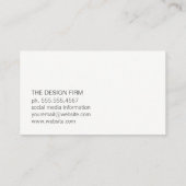 Eenvoudig professioneel/minimalistisch visitekaartje (Achterkant)